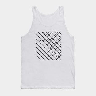 Fuzz Outline 45 White Tank Top